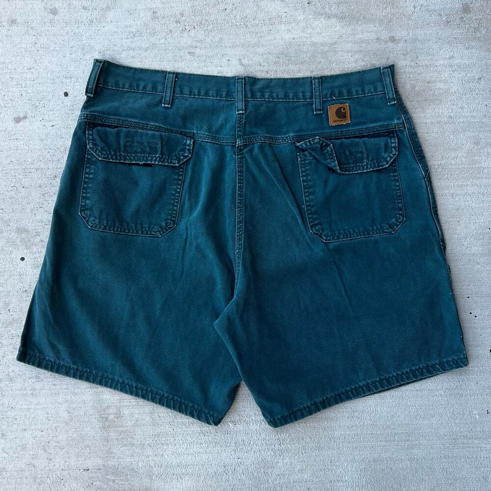 Carhartt WU1191 green work wear carpenter shorts